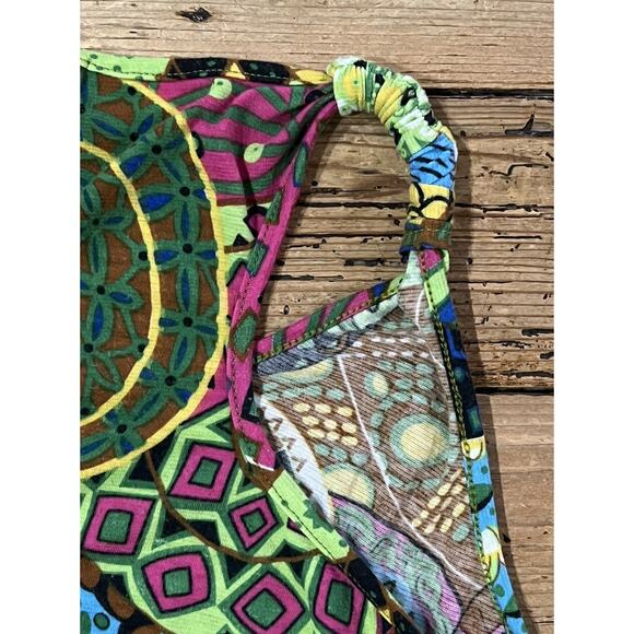 Contro Corrente Women’s OS Colorful Multi Pattern Stretch Sleeveless Dress NWOT - Picture 8 of 8